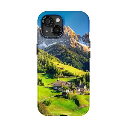 Dolomites Alpine Village Green Mountain Valley