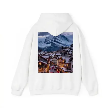 Matterhorn Peak Over Zermatt Winter Village