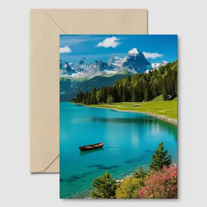 Alpine Lake Mountain Forest Turquoise Water