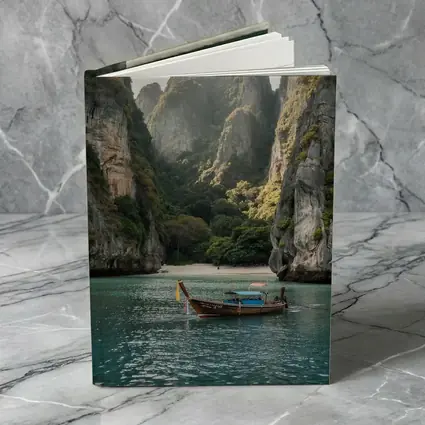 Longtail Boat Thailand Turquoise Bay Cliffs