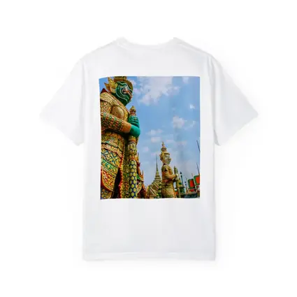 Thai Temple Guardian Statues Blue Sky