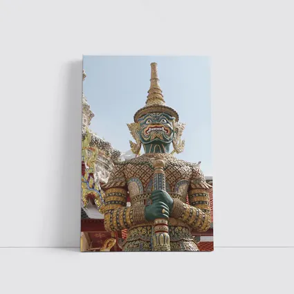 Thai Temple Guardian Demon Statue Bangkok