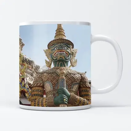 Thai Temple Guardian Demon Statue Bangkok