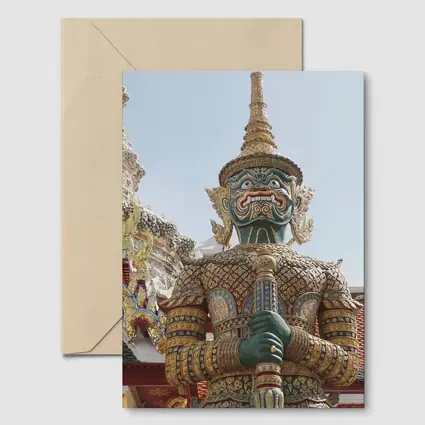 Thai Temple Guardian Demon Statue Bangkok