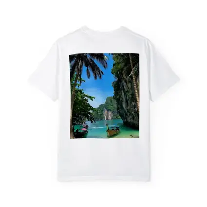 Thailand Longtail Boats Turquoise Bay Cliffs