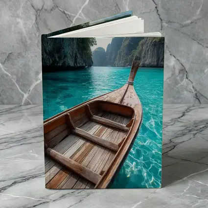 Wooden Longtail Boat Turquoise Thailand Lagoon