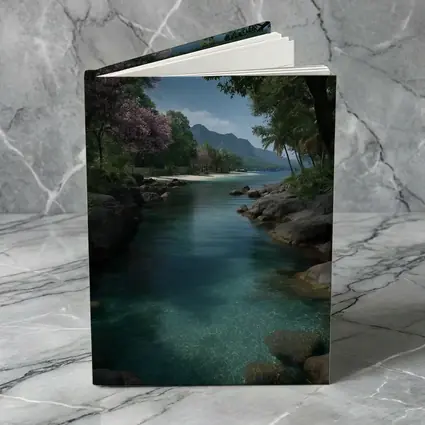 Tropical River Clear Water Mountain Background