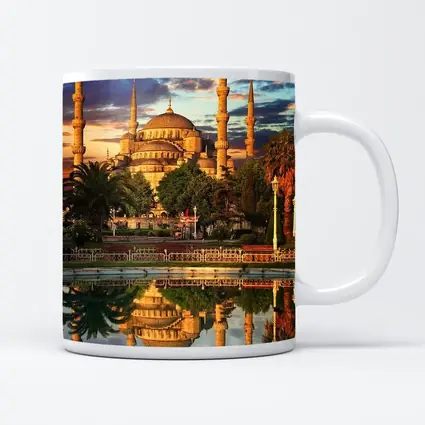 Blue Mosque Istanbul Reflection Dramatic Sky