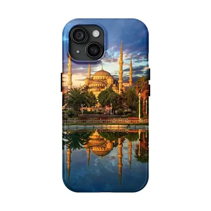 Blue Mosque Istanbul Reflection Dramatic Sky