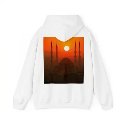 Istanbul Mosque Silhouette Fiery Sunset Sky