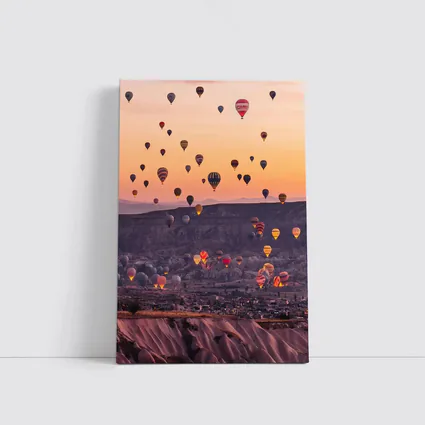Hot Air Balloons Over Cappadocia Sunrise Sky