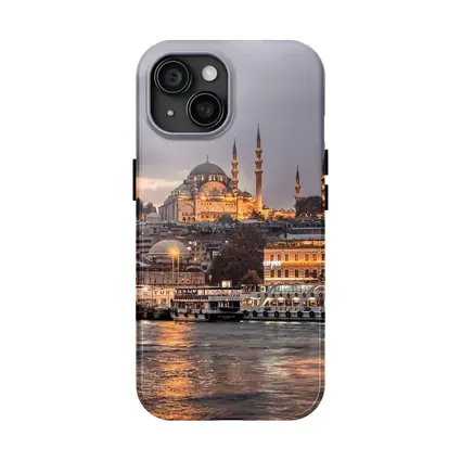 Istanbul Suleymaniye Mosque Golden Dusk Waterfront