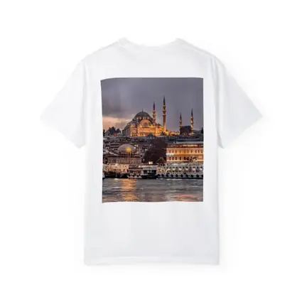 Istanbul Suleymaniye Mosque Golden Dusk Waterfront