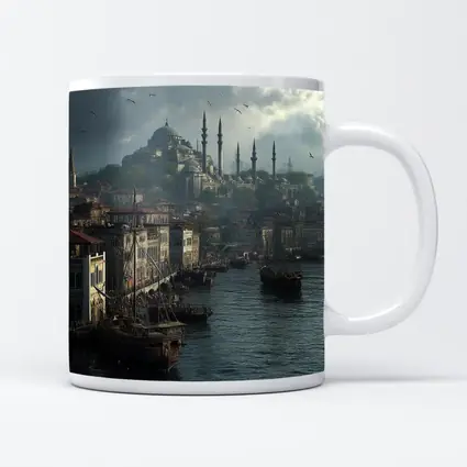 Istanbul Turkey Historic Waterfront Mosque Skyline