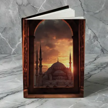 Blue Mosque Istanbul Sunset Arched Window View