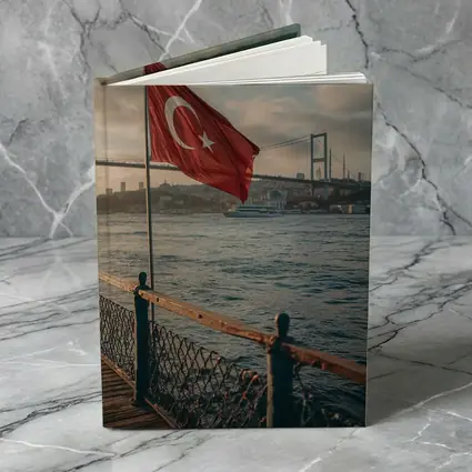 Turkish Flag Over Bosphorus Bridge Istanbul