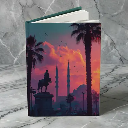 Istanbul Mosque Silhouette Palm Trees Sunset