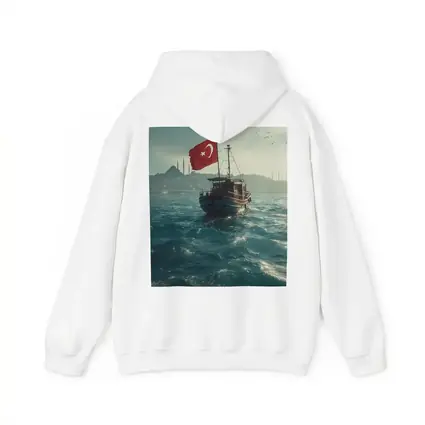 Turkish Flag Fishing Boat Istanbul Bosphorus
