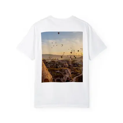 Hot Air Balloons Over Cappadocia Cave Landscape