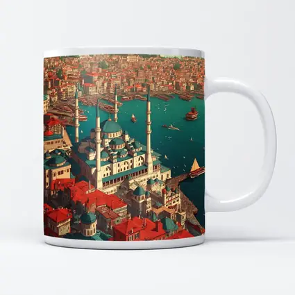 Istanbul Turkey Mosque City Illustration Art
