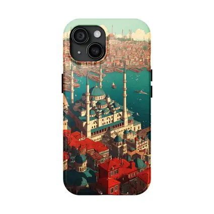 Istanbul Turkey Mosque City Illustration Art