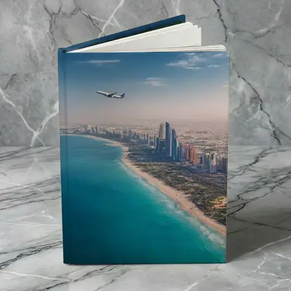 Abu Dhabi Skyline Aerial View Airplane