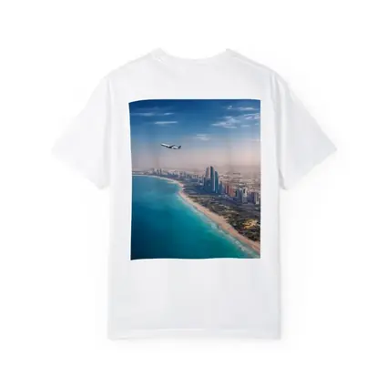 Abu Dhabi Skyline Aerial View Airplane
