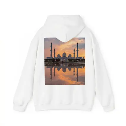 Sheikh Zayed Grand Mosque Sunset Reflection