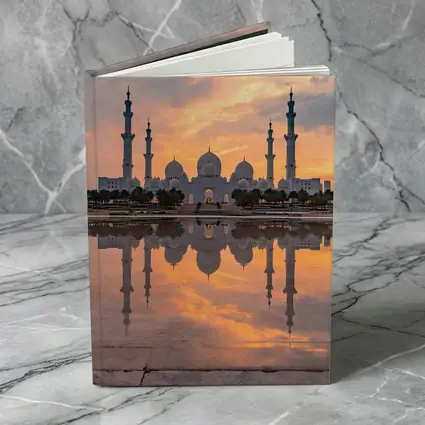 Sheikh Zayed Grand Mosque Sunset Reflection