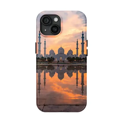 Sheikh Zayed Grand Mosque Sunset Reflection