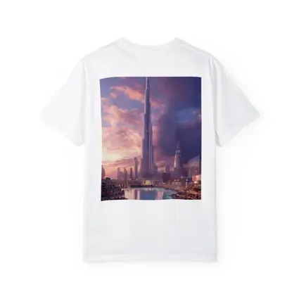 Burj Khalifa Dubai Skyline Purple Sunset