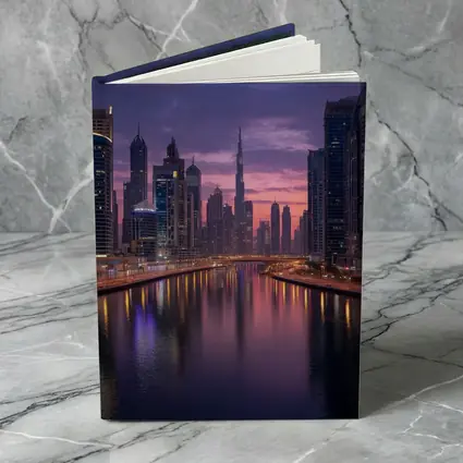 Dubai Skyline Burj Khalifa Sunset Reflection