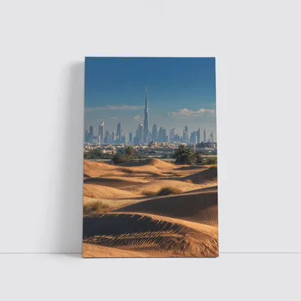 Dubai Skyline Burj Khalifa Desert Dunes