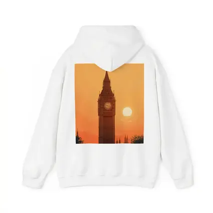 Big Ben London Sunset Orange Sky Art