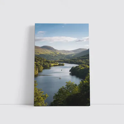 Scottish Loch Valley Green Hills Landscape