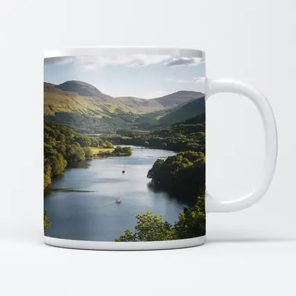 Scottish Loch Valley Green Hills Landscape