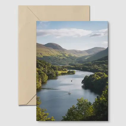 Scottish Loch Valley Green Hills Landscape