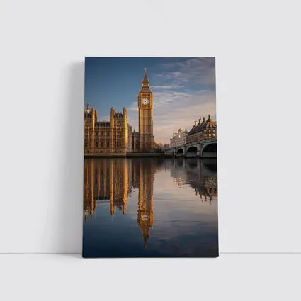 Big Ben Westminster Palace Thames River Reflection