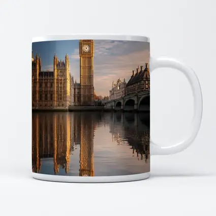 Big Ben Westminster Palace Thames River Reflection