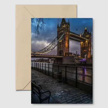 Tower Bridge London Night Illuminated Walkway