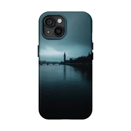 Big Ben Thames River Dark Moody Sky