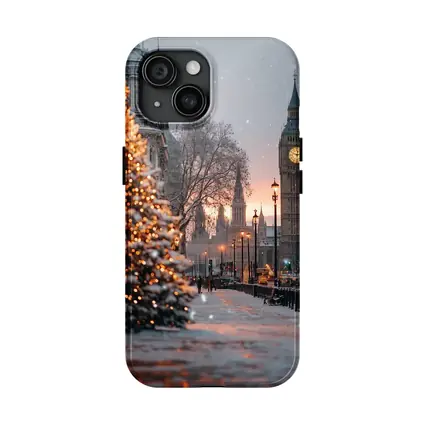 Big Ben London Snow Christmas Tree Winter