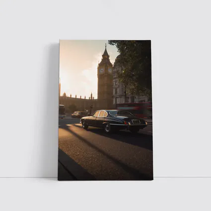 Jaguar E-Type Classic Car Big Ben London