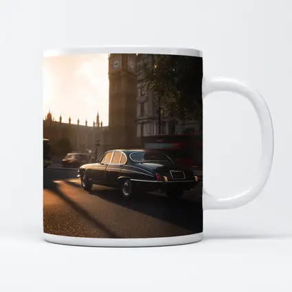 Jaguar E-Type Classic Car Big Ben London