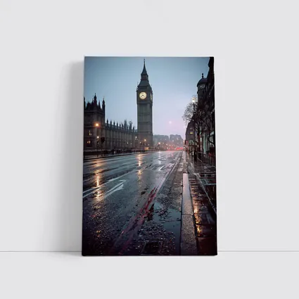 Big Ben Rainy Night London Street