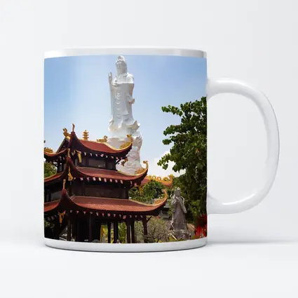 Guanyin Statue Buddhist Temple Vietnam Blue Sky