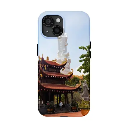 Guanyin Statue Buddhist Temple Vietnam Blue Sky