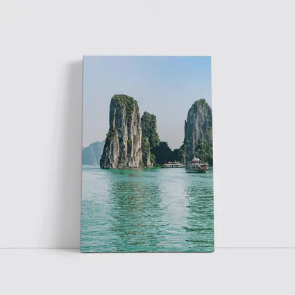 Ha Long Bay Limestone Karsts Teal Water