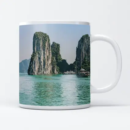 Ha Long Bay Limestone Karsts Teal Water