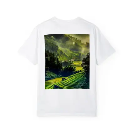 Terraced Rice Fields Green Mountain Valley